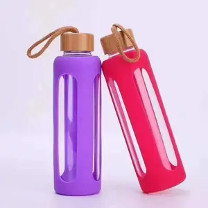 Silicone Bottle Cover Heat Resistant Anti-slip Food Grade Various Colors Drink Bottle Silicone Sleeve