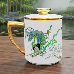 Taza <span class=keywords><strong>de</strong></span> Cerámica <span class=keywords><strong>de</strong></span> Estilo Retro Chino, Excelente Relación Calidad-Precio para las Chicas, Taza <span class=keywords><strong>de</strong></span> <span class=keywords><strong>Café</strong></span> Exquisita - Product Image 1