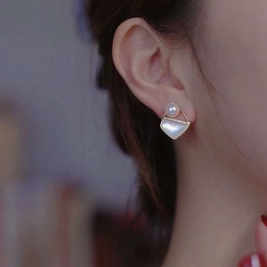 Pirinç Altın Kaplama Küpe 6-7mm Doğal Tatlı Su İncileri AAAA Kalite Beyaz Kadınlar İçin Trend - Product Image 4