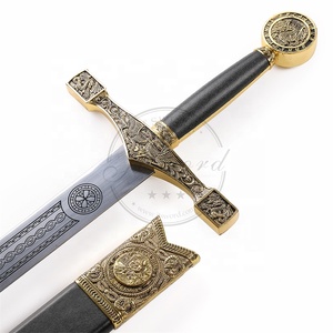 Arme Médiévale Roi Arthur Épée <span class=keywords><strong>Excalibur</strong></span> Dorée - Product Image 4