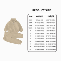 Ensemble de Vêtements Enfant Unisexe en Gros : Hauts à Manches Longues et Demi-Zip Col Montant, Shorts à Cordon de Serrage – Survêtement Garçons et Filles