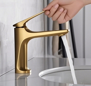 KAWAL Hot Sale Fashion Single Handle Single Lever Bathroom Faucet Hot Cold Water Mixer Tap Solid Brass Basin Faucets - Product Image 3