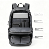 Sac à dos professionnel personnalisé de haute qualité pour ordinateur portable, résistant à l'eau, conception OEM ODM, sac d'école pour étudiants, réfléchissant
