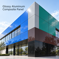 Panneau composite en aluminium brillant de 3 mm, revêtement PE noir, pour support de signalétique de magasin