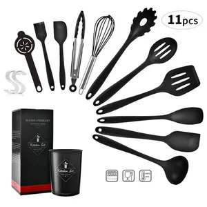 Todo propósito 11 piezas cocina accesorios de cocina herramienta de silicona utensilios de cocina no-stick de cocina y utensilios de cocina