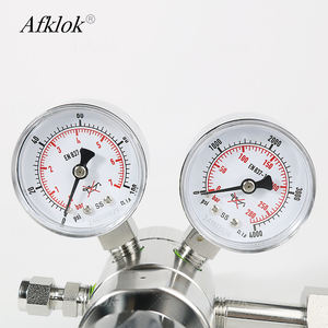 Regolatore di pressione aria doppio manometro in acciaio inox collaudo ingresso 4000PSI regolatore di ossigeno industriale - Product Image 3