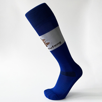 Chaussettes de football antidérapantes, chaussettes de compression longues jusqu'au genou avec poche pour protège-tibias, chaussettes de sport tricotées OEM