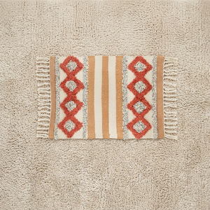 Bohemian Flat Weave Area Rug Rectangle Geometric Pattern Wool Acrylic Living Room <b>Decor</b> Washable Spot Clean Jute Backing - Product Image 2