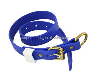 Neu All Seasons Designer Hunde halsband Benutzer definierte mehrfarbige langlebige wasserdichte Gummi Gurtband PVC Tiere Halsband mit Hardware Schnalle - Product Image 3