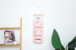 Organisateur mural en toile à suspendre sur la porte, sacs de rangement pliables écologiques pour dessins animés - Product Image 4