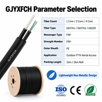 Câble Fibre Optique FTTH Extérieur UKCC GJYXFCH FRP avec Impression Personnalisée, Bande Colorée et Emballage