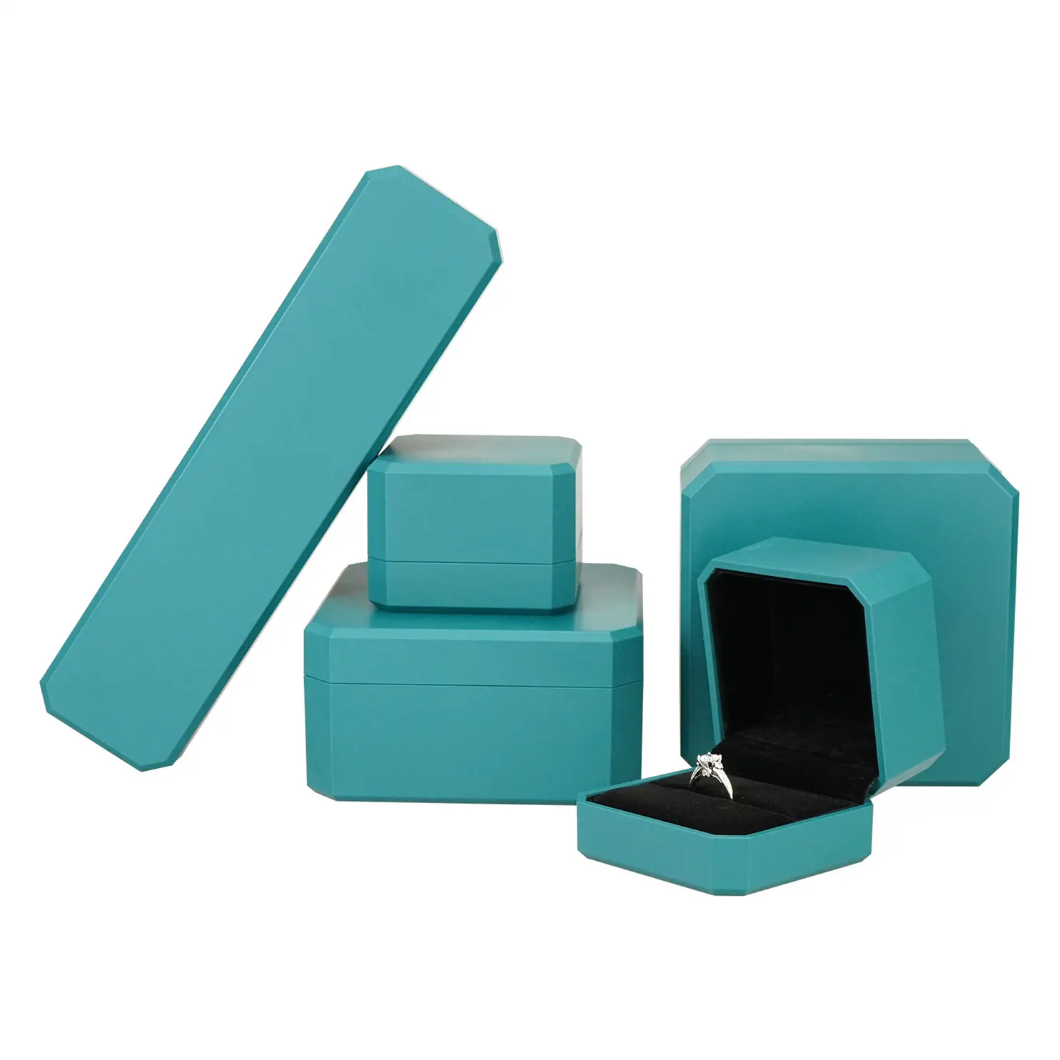 ポータブル小型3x4高級包装磁気オイスターイヤリングとネックレス石鹸石モップインレイジュエリーボックス表示用