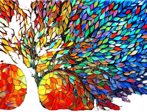 Rompecabezas de Mosaico de Vidrio de 1000 Piezas Árbol de la Vida, Juguete Educativo Estimulante para Adultos, Set de Regalo Familiar - Product Image 1