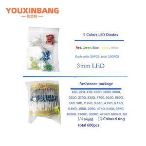 1390pcs Thiết bị điện tử thành phần Assortment Kit tụ LED Diode chỉnh lưu điện trở Transistor cho Diy dự án - Product Image 5