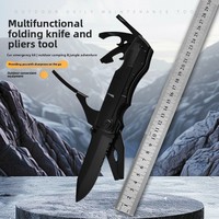 Couteau pliant multifonctionnel d'extérieur avec pinces, embouts de tournevis et pince à lame unique – Fourniture directe usine pour camping et réparation extérieure