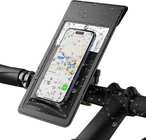 Support de téléphone pivotant pour vélo avec fixation par clip, en matériau ABS imperméable, pour accessoires mobiles, avec écran tactile pour fenêtre arrière - Product Image 1