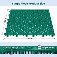 Jocoevol - Juego de 12 Baldosas de Drenaje Encajables de 118" x 118", Antideslizantes, Impermeables, Lavables, de PVC Suave, para Interiores y Garajes