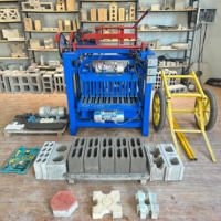 Machine à fabriquer des briques à faible coût JIUSHENG QT4-10, blocs de pavage creux en ciment, petite usine de briques, fourniture directe d'usine 380V/220V 1