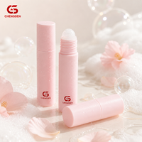 Flacon roll-on vide en PP rose mat personnalisé pour crème contour des yeux, huile parfumée, senteurs de créateur, déodorant en plastique avec bille roulante