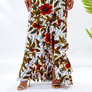 Floral africain Tissu De Cire D'impression Maxi Longue Kitenge Conceptions Femmes Dames <span class=keywords><strong>Robe</strong></span> de Soirée - Product Image 5