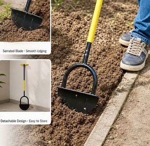Cortador de Césped Manual Ajustable en Forma de Media Luna, Herramienta de Jardinería para Bordes, Herramientas de Jardín para Recortar Maleza en Caminos y Entradas - Product Image 6