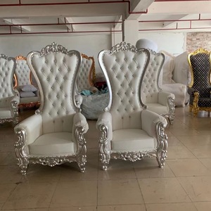 Trône en résine de style européen de haute qualité pour événements festifs, mariages, chaises de marié et d'hôtel - Product Image 1
