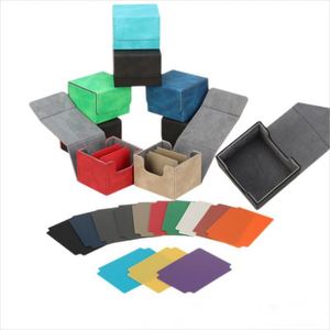 Boîte de rangement en cuir PU de haute qualité pour cartes de jeu Yugioh Tarot, personnalisable avec logo, 105x105x80mm, carrée - Product Image 1