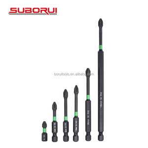 SUBORUI 6PCS Alloy Steel S2 PH2 Phillips Hex Shank Screw <strong>Driver</strong> Magnetic Screwdriver <strong>Bit</strong> Set - Product Image 1