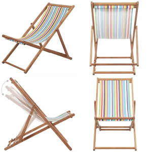 Sedia a <span class=keywords><strong>Sdraio</strong></span> Pieghevole in Legno 145*58cm Personalizzabile con Logo, Colori Arancione, Rosso, Bianco, Giallo - Product Image 1