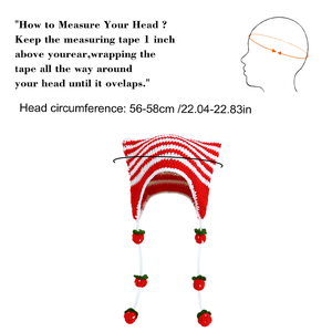 Gorro de ganchillo de invierno acrílico de alta calidad de diseñador <span class=keywords><strong>Kawaii</strong></span>, gorro bordado con parche personalizado, logotipo de dibujos animados, punto Argyle, viaje - Product Image 4