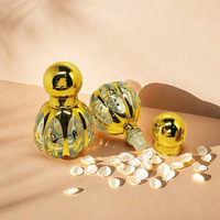Bouteille d'emballage d'huile essentielle Attar carrée en verre de luxe vide de parfum arabe 3ml 6ml 12ml