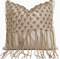 Wabi Sabi Style minimaliste Mica couleur canapé oreiller haut de gamme Villa hôtel modèle chambre tissé à la main taie d'oreiller carrée en gros