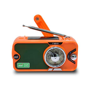 Retro Solar Emergency Radio, AM/FM/SW/NOAA with LED <b>Flashlight</b> & Reading Light - Product Image 1