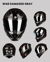 Helm Full Face ILM Terlaris untuk Motor Trail, Bahan ABS, Bersertifikasi ECE, Dual Visor, Quick Release, WDG MF509