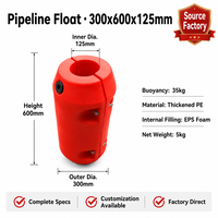 Collarín de Flotación Cilíndrico Rojo de PE de 160 mm de Diámetro, 500*700 mm, Alta Flotabilidad, Personalizado OEM, Superventas