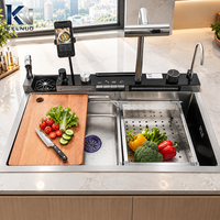 Évier de cuisine intelligent en acier inoxydable avec revêtement PVD et nano, vente chaude en usine