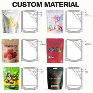 Kemasan Foil segel panas untuk pembungkus kartu perdagangan dapat ditutup tas Mylar tas segel belakang kantung kemasan Logo cetak kustom - Product Image 4