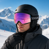 Masque de ski SK-389 avec protection UV400, revêtement anti-buée, conception à fixation magnétique, sangle réglable
