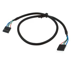 Cable de extensión <span class=keywords><strong>USB</strong></span> IDC de 5 pines macho a hembra de 50 cm para placa base de ordenador, conector interno de caja de ordenador DuPont 2.54, hembra a hembra - Product Image 2