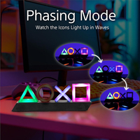 Mode d'éclairage multicolore RVB dynamique Accessoire de jeu de bureau Veilleuses décoratives commutables alimentées par USB ou par batterie