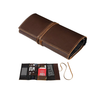 Estuche de Cuero para Banco de Energía, Organizador de Cables y Audífonos, Multifuncional, Suave, para Viajes, Bolsa para Dispositivos Digitales - Product Image 5