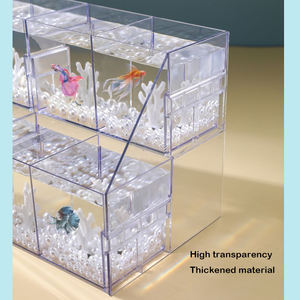 Kaufen Sie eins, erhalten Sie eins gratis: Neues, alles-in-einem, selbstsustanzierendes, ökologisches Betta-Fischbecken, mehrschichtig stapelbare Zuchtbox für Schreibtisch, Zuhause und Büro. - Product Image 6