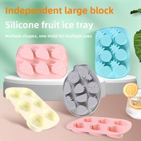 Nouveaux moules à glaçons DIY en silicone avec motifs fraise, pastèque, ananas - Moules en gel de silicone pour la personnalisation, fabriqués au Zhejiang