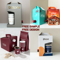 Distributeur de boîtes à café en papier jetables écologiques et économiques de 48 oz / 96 oz avec valve optionnelle