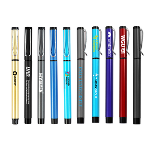 قلم تسجيل بشعار مخصص محفور بالليزر ، قلم عمل أسود مع مادة من كلوريد البولي فينيل ومواد معدنية لهدايا الشركات الخاصة - Product Image 2