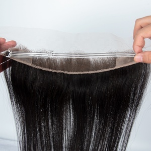 ท็อปเปอร์ผมแท้ 100% สีดำธรรมชาติจากโรงงาน ขนาด 12x2 นิ้ว พร้อม HD Lace Hairline  โซลูชั่นที่ดีที่สุดสำหรับปัญหาผมบางบริเวณไรผม สำหรับผู้หญิง - Product Image 1