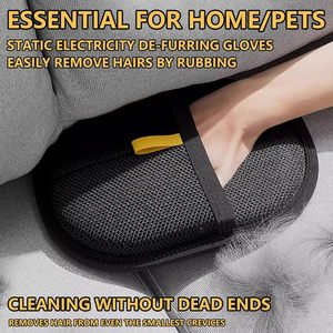 Pet Grooming <b>Cat</b> Hair Removal Glove for Clothes Bed Mat <b>Sofa</b> Pet Hair Remover Glove Pet Massage Cleaning Deshedding Glove - Product Image 2