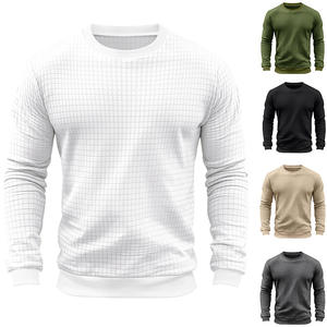 <span class=keywords><strong>Camiseta</strong></span> Casual de Manga Larga para <span class=keywords><strong>Hombre</strong></span>, Corte Regular, Cuello Redondo, Tela Dobby Lisa, Poliéster/Algodón, Color Sólido, 280 Gramos, Anti-Pilling - Product Image 2