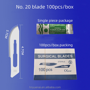 Cuchillas de bisturí quirúrgico estéril para uso hospitalario, cuchillas quirúrgicas desechables médicas de acero inoxidable/acero al carbono, suministros médicos - Product Image 3