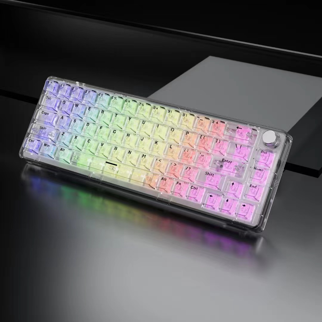White -LED-68 Keys Translucent keyboard